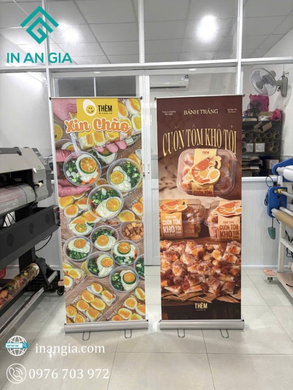 Cách bảo quản standee cuốn quảng cáo bánh tráng giữ màu sắc sắc nét